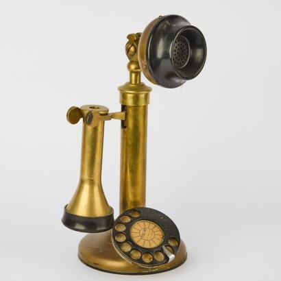 A Vintage Brass Decorative Telephone