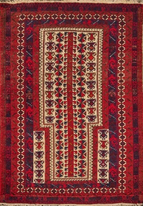 A Vintage Baluch Prayer Rug