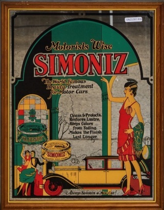 A Vintage Simoniz Mirror