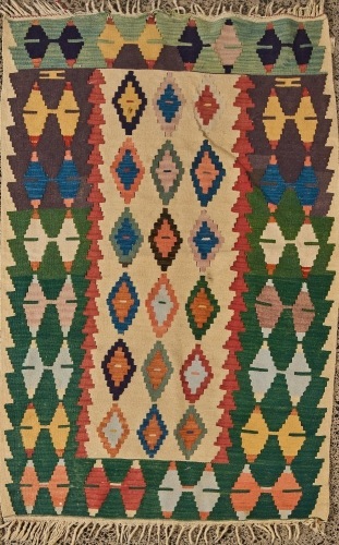 A Kilim with Geometric Pattern