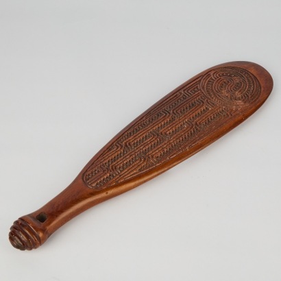 A New Zealand Maori Hand-Carved Kauri Patu