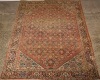 A Large Antique Hand-Knotted Persian Herati Carpet (Old Repair)