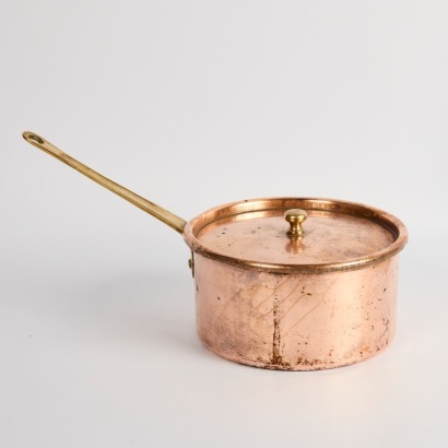 A Vintage Copper Pot with Lid