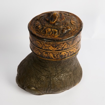 A Faux Elephant-Foot Ice Bucket
