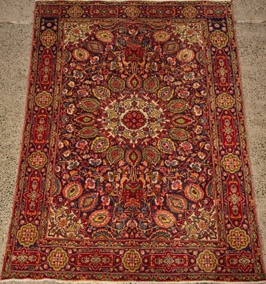 A Vintage Hand-Knotted Wool Khal Mohammadi Rug