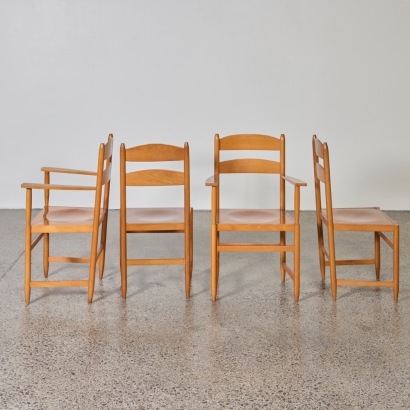 A Set of Four Woodies Dining Chairs by Design Plan Studio for Magis, Italy