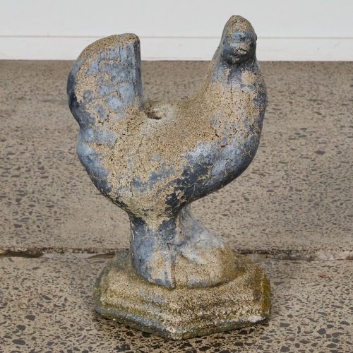 A Charming Concrete Chicken Umbrella Stand