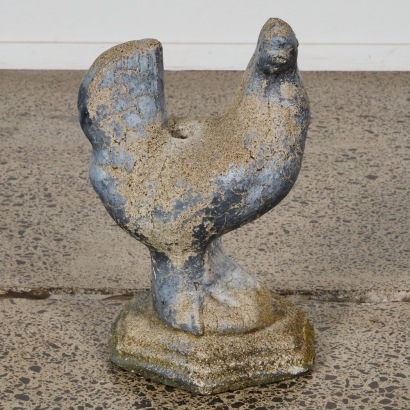 A Charming Concrete Chicken Umbrella Stand