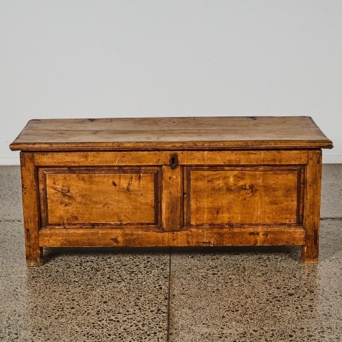 A Primitive 17th-Century European Panelled Coffer