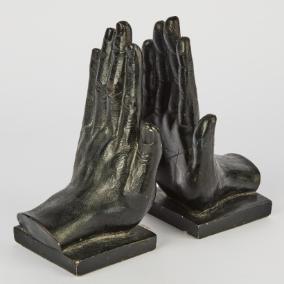 A Pair of Black Hand Bookends
