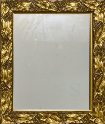 A Grape and Leaf Gold-Toned Wall Mirror