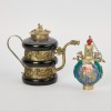A 20 Century Chinese Cloisonn&radic;&copy; Enamel Silver Mounted Small Teapot and a Snuff Bottle