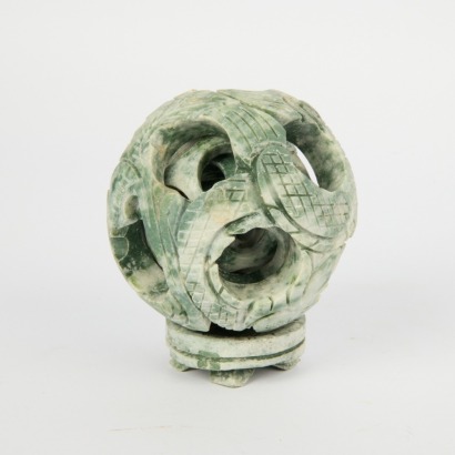 A 20 Century Chinese Carved Jade Puzzle Ball