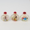 A Group of Three Chinese 20th Century Inside-Painted Glass Snuff Bottles