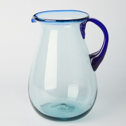 A Vintage Handblown Recycled Glass Jug from Mexico