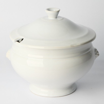 A Vintage Emile Henry France "Le Potier" Lion's Head Soup Tureen