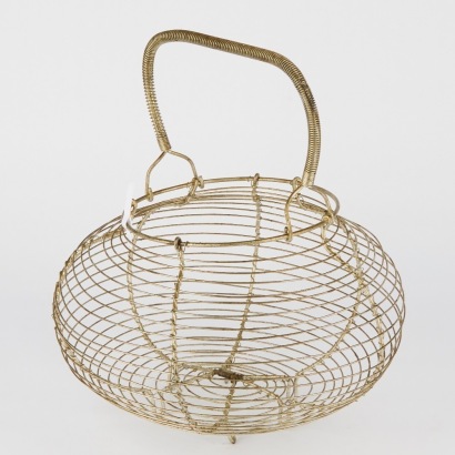 A Vintage Wire Egg Basket