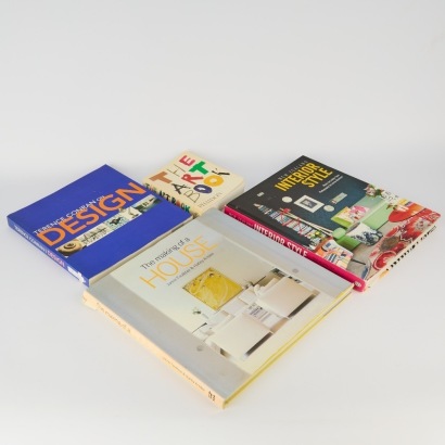 A collection of four design Books, The Art Book, Terrance Conran on Design, The Making of a House and Interior Style NZ