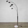 A Five-Arm Arc Floor Lamp with a Marble Base