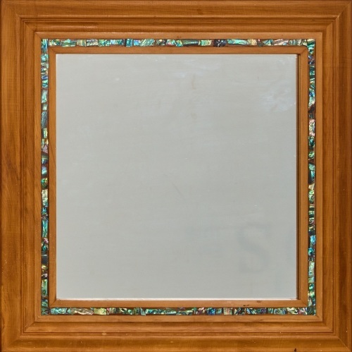 A Rimu and Paua Inlay Mirror