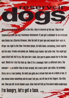 A "Reservoir Dogs" Film Poster