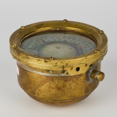 A Vintage Kelvin and Hughes Ship's Compass, Great Britatin