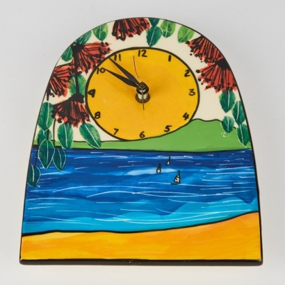 A Ceramic Wall Clock by Kevin Kilsby