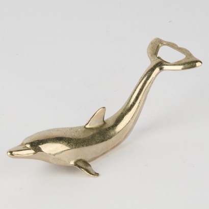 A Vintage Silverplated Dolphin Bottle Opener by BMF