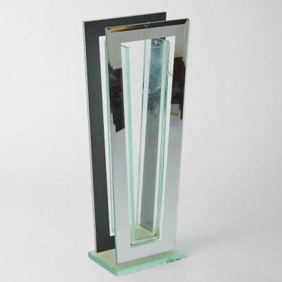 A Tall Mirror Glass Vase