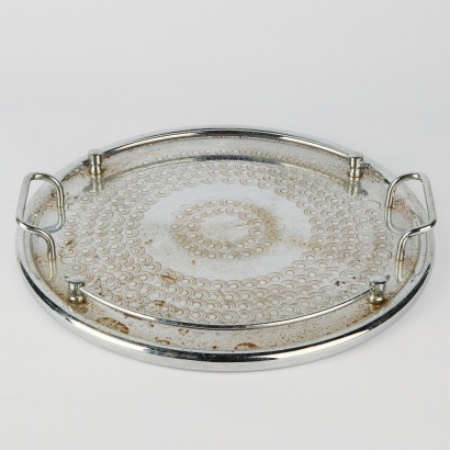 A Vintage Chrome Serving Tray