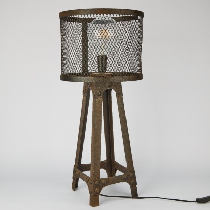 An Industrial Cast Iron Lamp
