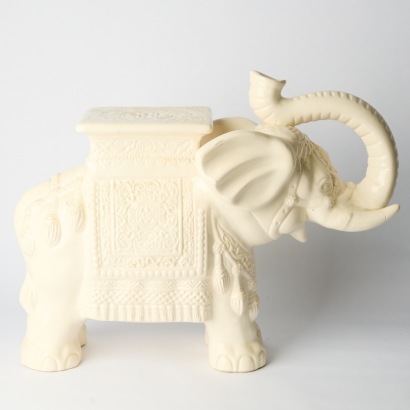 A White Ceramic Elephant