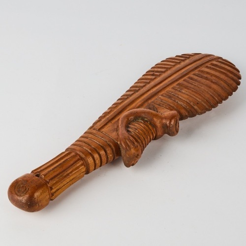 A Folk-Art Carved Patu