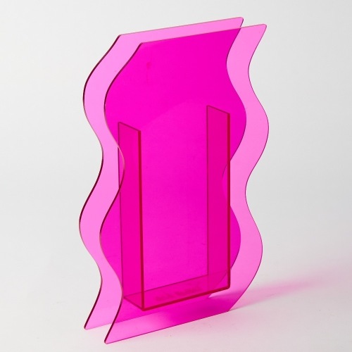 A Kartell-Style Acrylic Wave Vase
