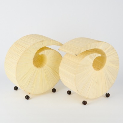 A Pair of Mid-Century Sculptural Fabric Forms