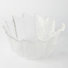 A Swedish "Eden" crystal leaf bowl by Lars Hellsten for Orrefors