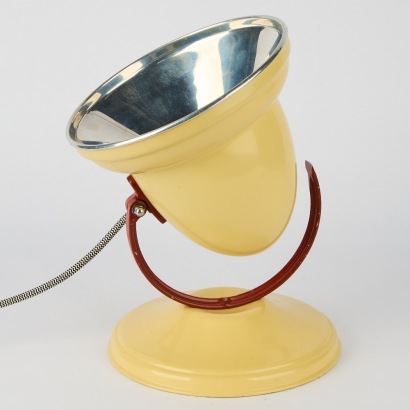 A Vintage Industrial Enamel Barber Lamp