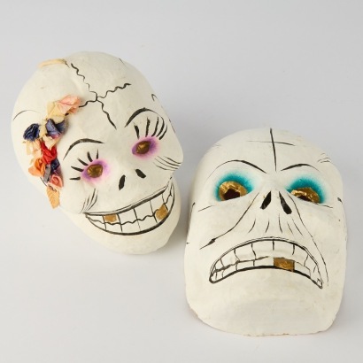 A Pair of Mexican 'Day of the Dead' Masks