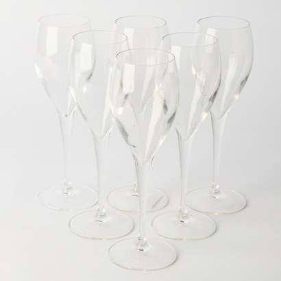 A Set of Six Laurent-Perrier Champagne Glasses