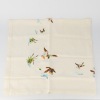 An Art Deco Hand Embroidered Flying Ducks Tablecloth