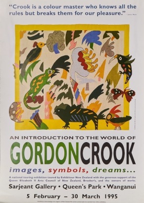 A Gordon Crook Sarjent Gallery Whanganui Exhibition Poster
