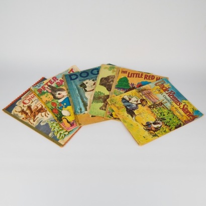 A Collection of Six Vintage Children's Story Books by The Saalfield Publishing Company