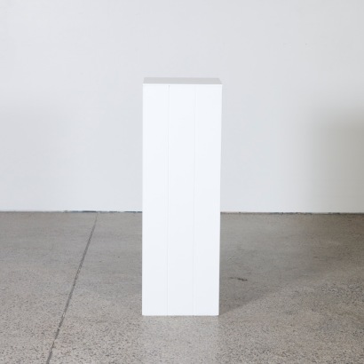 A White Routed Art Gallery Plinth