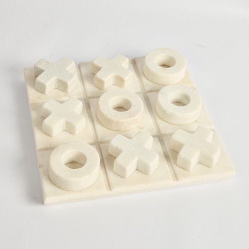A Solid Quartz Stone Tic Tac Toe Board