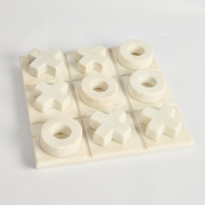 A Solid Quartz Stone Tic Tac Toe Board