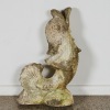 A Mid-Century Concrete Koi Fish Water Fountain