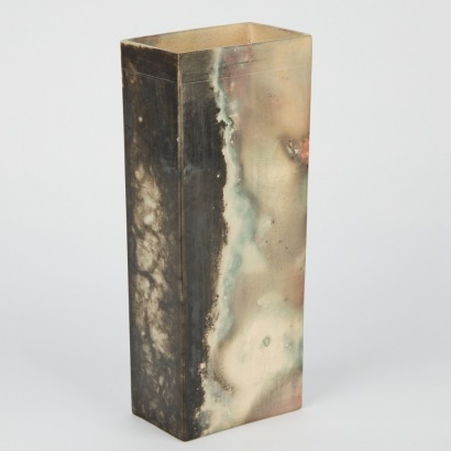 A Norma Nell Raku Pottery Vase