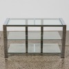 A Chrome and Glass Console Table