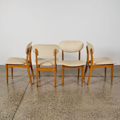 A Set of Four Mid-Century Chairs