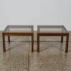 A Pair of Smoked Glass Side Tables